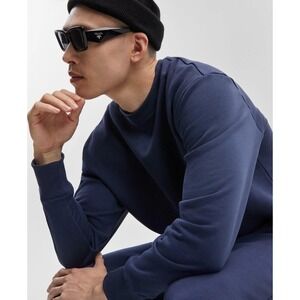 Mode of One Mens Boxy Crewneck Sweater Caspian Waters Blue XL 100187449MN